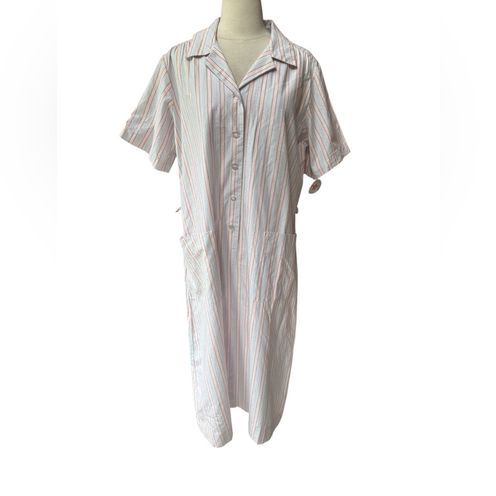 Deadstock‎ 1960s Carolina Maid Poly/Cotton Blend House Dress w/Belt Loops